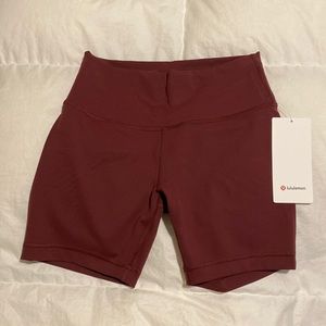 Maroon biker shorts
